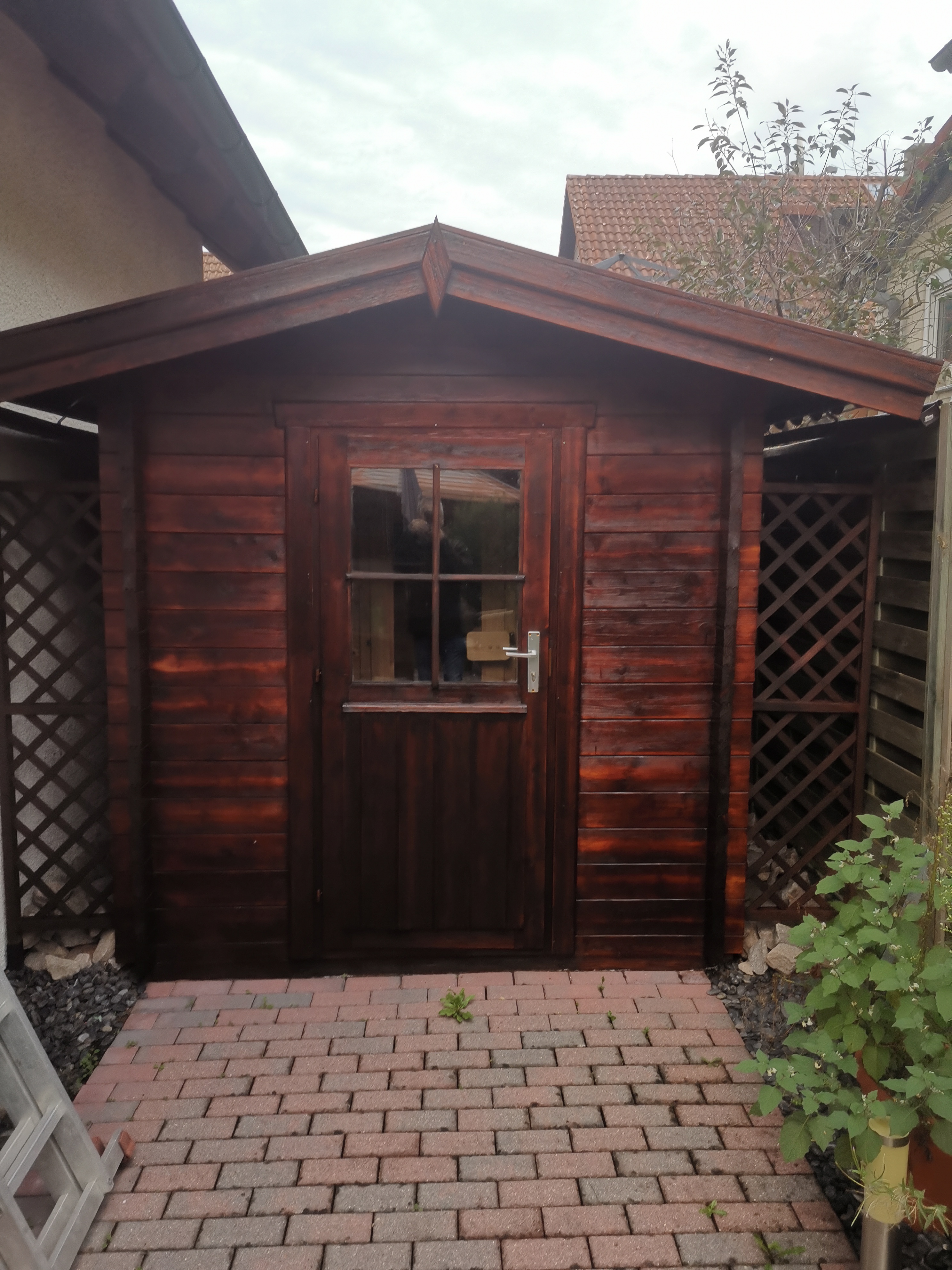 Saunahütte fertig